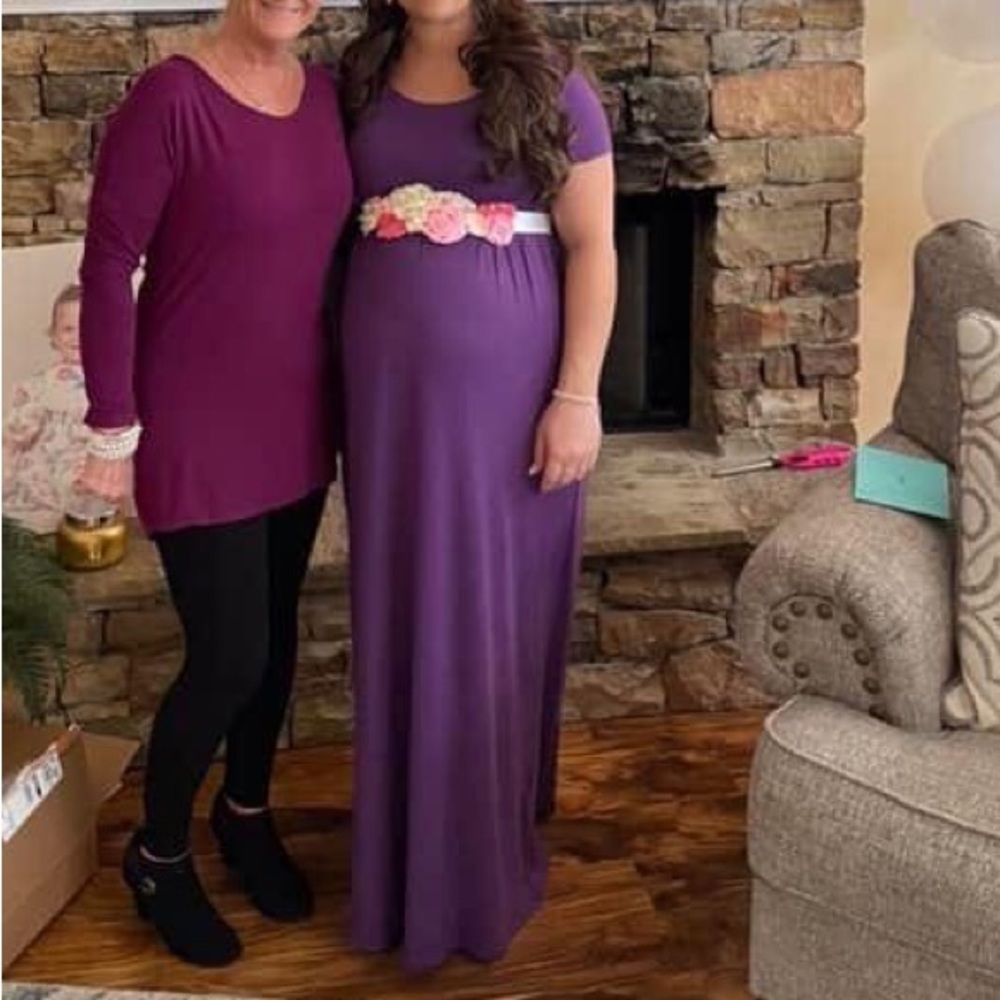 Purple Maternity Dress size small.